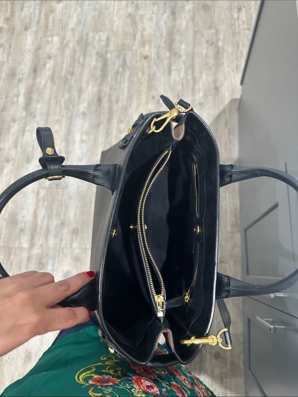 Burberry Black Leather Satchel with Gold Hardware - Picture 12 of 16